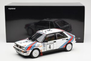 Lancia Delta HF 4WD #4 M. Alen / I. Kivimaki Martini Rally 1000 Lakes 1987 Kyosho 1:18 08960B Metalli — kuva 8 / 8