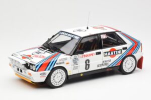Lancia Delta HF 4WD #6 M. Biasion / T. Siviero Martini Rally Monte Carlo 1987 Kyosho 1:18 08960A Metalli