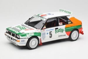 Lancia Delta HF Integrale Evo II Totip #5 A. Aghini / S. Farnocchia Rally Monte Carlo 1993 Kyosho 1:18 08348F Metalli