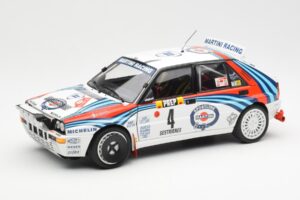 Lancia Delta HF Integrale Evo Martini #4 D. Auriol / B. Occelli Winner Rally Monte Carlo 1992 Kyosho 1:18 08348A Metalli
