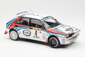 Lancia Delta HF Integrale Evo Martini #4 D. Auriol / B. Occelli Winner Rally Monte Carlo 1992 Kyosho 1:18 08348A Metalli — kuva 6 / 8