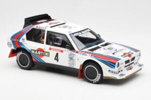 Lancia Delta S4 Martini #4 H. Toivonen / S. Cresto Rally Tour de Corse 1986 AUTOart 1:18 88620 Metalli — kuva 6 / 8