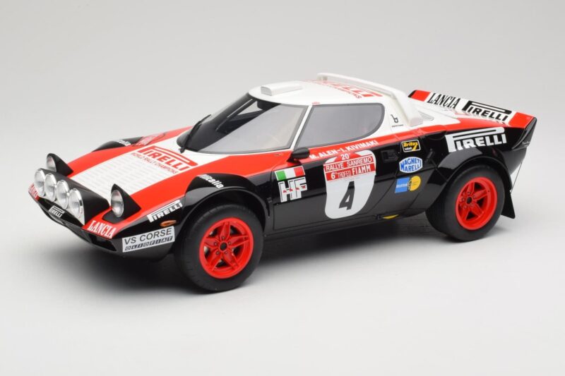 Lancia Stratos HF Gr.4 Musta #0 M. Alen / I. Kivimäki Rally San Remo 1978 Otto 1:12 G088 Hartsi