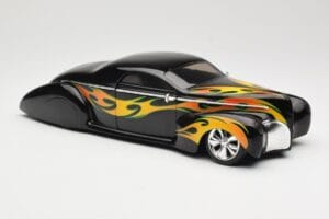 Lincoln Zephyr Scrape Custom Musta Liekillä Hot Wheels 1:18 57319 Metalli — kuva 6 / 8