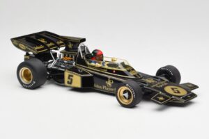 Lotus 72D #5 E. Fittipaldi John Player Special GP Spain 1972 MCG 1:18 MCG18610F Metalli — kuva 2 / 6