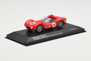 Maserati Tipo 61 #98 C. Shelby Times Mirror Grand Prix Riverside 1960 Minichamps 1:43 400601298 Metalli — kuva 2 / 4