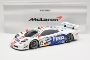 McLaren F1 GTR BMW Motorsport #42 J. Lehto / S. Soper / N. Piquet 24 Hours of Le Mans 1997 Minichamps 1:18 530133742 Metalli — kuva 8 / 8