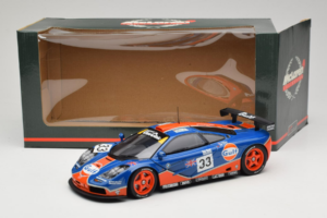McLaren F1 GTR Gulf #33 R. Bellm / M. Weaver / J-J. Lehto 24 Hours of Le Mans 1996 UT Models 1:18 530161833 Metalli — kuva 8 / 8