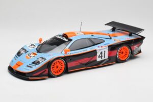 McLaren F1 GTR Gulf #41 P. Gounon / S. Oloffson 24 Hours of Le Mans 1997 Minichamps 1:18 530133741 Metalli