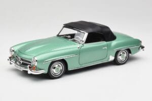 Mercedes 190 SL W121 Vaaleanvihreä Metallic Norev 1:18 183401 Metalli — kuva 3 / 9