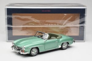 Mercedes 190 SL W121 Vaaleanvihreä Metallic Norev 1:18 183401 Metalli — kuva 9 / 9