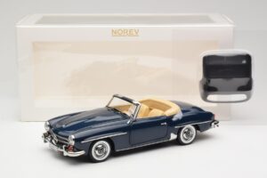 Mercedes 190 SL W121 Middle Blue Norev 1:18 183403 Metalli — kuva 8 / 8