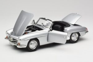 Mercedes 190 SL W121 Hopea Harmaa Minichamps 1:18 100037031 Metalli — kuva 2 / 8