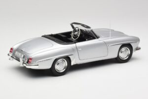 Mercedes 190 SL W121 Hopea Harmaa Minichamps 1:18 100037031 Metalli — kuva 3 / 8