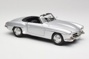 Mercedes 190 SL W121 Hopea Harmaa Minichamps 1:18 100037031 Metalli — kuva 6 / 8
