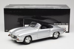 Mercedes 190 SL W121 Hopea Harmaa Minichamps 1:18 100037031 Metalli — kuva 8 / 8