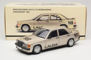 Mercedes 190E 2.3-16 W201 #1 N. Lauda Race of Champions Nurburgring 1984 AUTOart 1:18 88431 Metalli — kuva 8 / 8