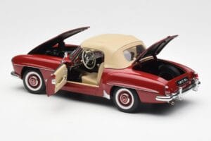 Mercedes 190SL W198 Punainen AUTOart 1:18 76116 Metalli — kuva 5 / 8