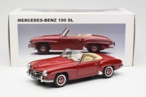 Mercedes 190SL W198 Punainen AUTOart 1:18 76116 Metalli — kuva 8 / 8