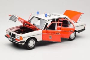 Mercedes 200 W123 Ambulanssi Valkoinen Norev 1:18 183834 Metalli — kuva 2 / 8