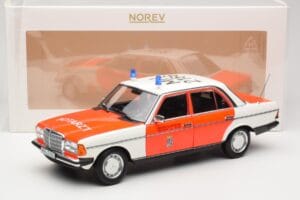Mercedes 200 W123 Ambulanssi Valkoinen Norev 1:18 183834 Metalli — kuva 8 / 8
