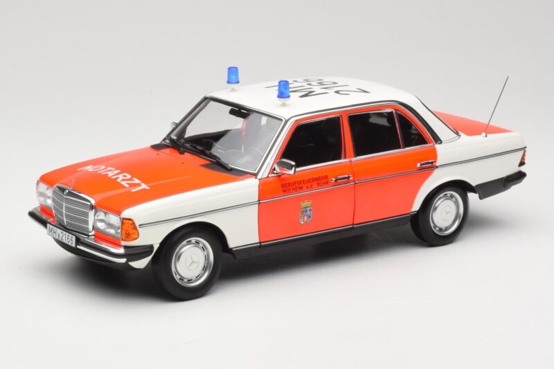 Mercedes 200 W123 Ambulanssi Valkoinen Norev 1:18 183834 Metalli