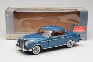 Mercedes 220 SE W128 Sininen Sun Star 1:18 3561 Metalli — kuva 8 / 8