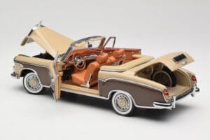Mercedes 220 SE W128 Kabriolet Pronssinpunainen Sun Star 1:18 3572 Metalli — kuva 5 / 8