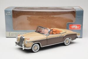 Mercedes 220 SE W128 Kabriolet Pronssinpunainen Sun Star 1:18 3572 Metalli — kuva 8 / 8