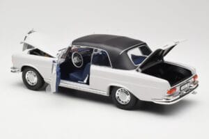 Mercedes 280 SE W111 Cabriolet Vaaleanharmaa Norev 1:18 183530 Metalli — kuva 5 / 8