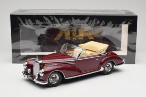 Mercedes 300 SC W188 Avoauto Tummanpunainen KK-Scale 1:18 KKDC180942 Metalli — kuva 6 / 6