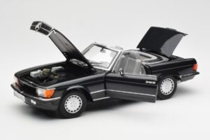 Mercedes 300 SL R107 Musta Pearl Jälleenmyyjäpainos Norev 1:18 B66040678 Metalli — kuva 2 / 10