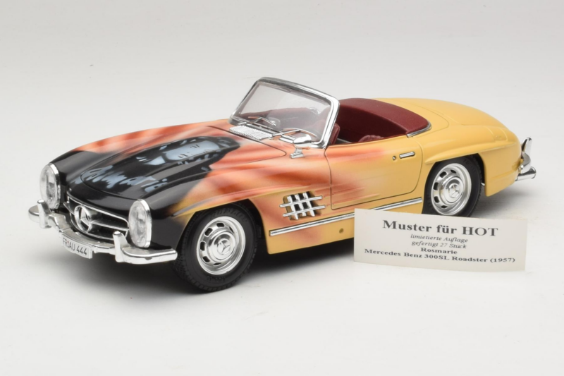 Mercedes 300 SL Roadster Rosemarie Muster Rajoitettu Painos 18/27 Bburago 1:18 3023-M1 Metalli