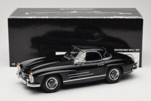Mercedes 300 SL W198 Roadster With Hardtop Musta Minichamps 1:18 180039040 Metalli — kuva 8 / 8