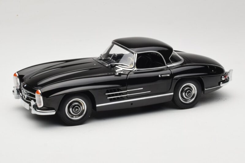 Mercedes 300 SL W198 Roadster With Hardtop Musta Minichamps 1:18 180039040 Metalli