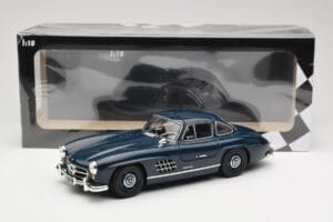 Mercedes 300 SL W198 Gullwing Tummansininen Minichamps 1:18 110037216 Metalli — kuva 8 / 8
