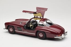 Mercedes 300 SL W198 Gullwing Tummanpunainen Minichamps 1:18 110037218 Metalli — kuva 5 / 8