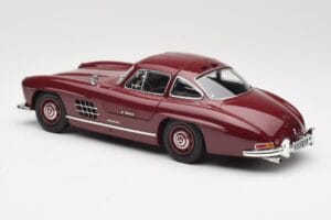 Mercedes 300 SL W198 Gullwing Tummanpunainen Minichamps 1:18 110037218 Metalli — kuva 7 / 8