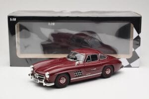 Mercedes 300 SL W198 Gullwing Tummanpunainen Minichamps 1:18 110037218 Metalli — kuva 8 / 8