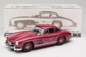Mercedes 300 SL W198 Tulenpunainen Minichamps 1:18 180039008 Metalli — kuva 8 / 8