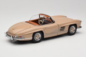 Mercedes 300 SL W198 Roadster Vaaleanruskea Minichamps 1:18 180039032 Metalli — kuva 3 / 8