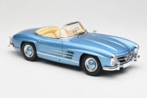Mercedes 300 SL W198 Roadster Hardtop Light Blue Metallic Minichamps 1:18 180039042 Metalli — kuva 7 / 9