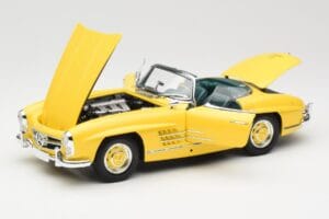 Mercedes 300 SL W198 Roadster Hardtop Signal Yellow Minichamps 1:18 180039044 Metalli — kuva 2 / 9