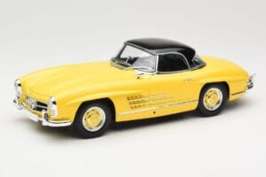 Mercedes 300 SL W198 Roadster Hardtop Signal Yellow Minichamps 1:18 180039044 Metalli — kuva 3 / 9