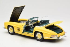 Mercedes 300 SL W198 Roadster Hardtop Signal Yellow Minichamps 1:18 180039044 Metalli — kuva 6 / 9