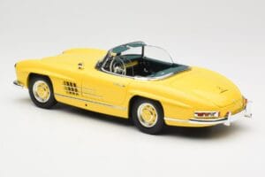 Mercedes 300 SL W198 Roadster Hardtop Signal Yellow Minichamps 1:18 180039044 Metalli — kuva 8 / 9