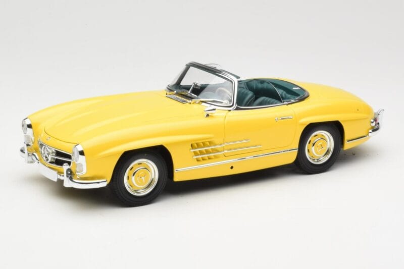 Mercedes 300 SL W198 Roadster Hardtop Signal Yellow Minichamps 1:18 180039044 Metalli
