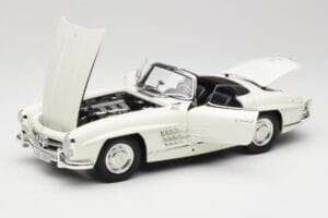 Mercedes 300 SL W198 Roadster Valkoinen Kangaskatto Minichamps 1:18 180039034 Metalli — kuva 2 / 9