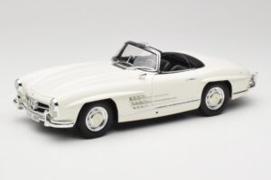 Mercedes 300 SL W198 Roadster Valkoinen Kangaskatto Minichamps 1:18 180039034 Metalli