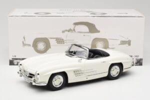 Mercedes 300 SL W198 Roadster Valkoinen Kangaskatto Minichamps 1:18 180039034 Metalli — kuva 9 / 9